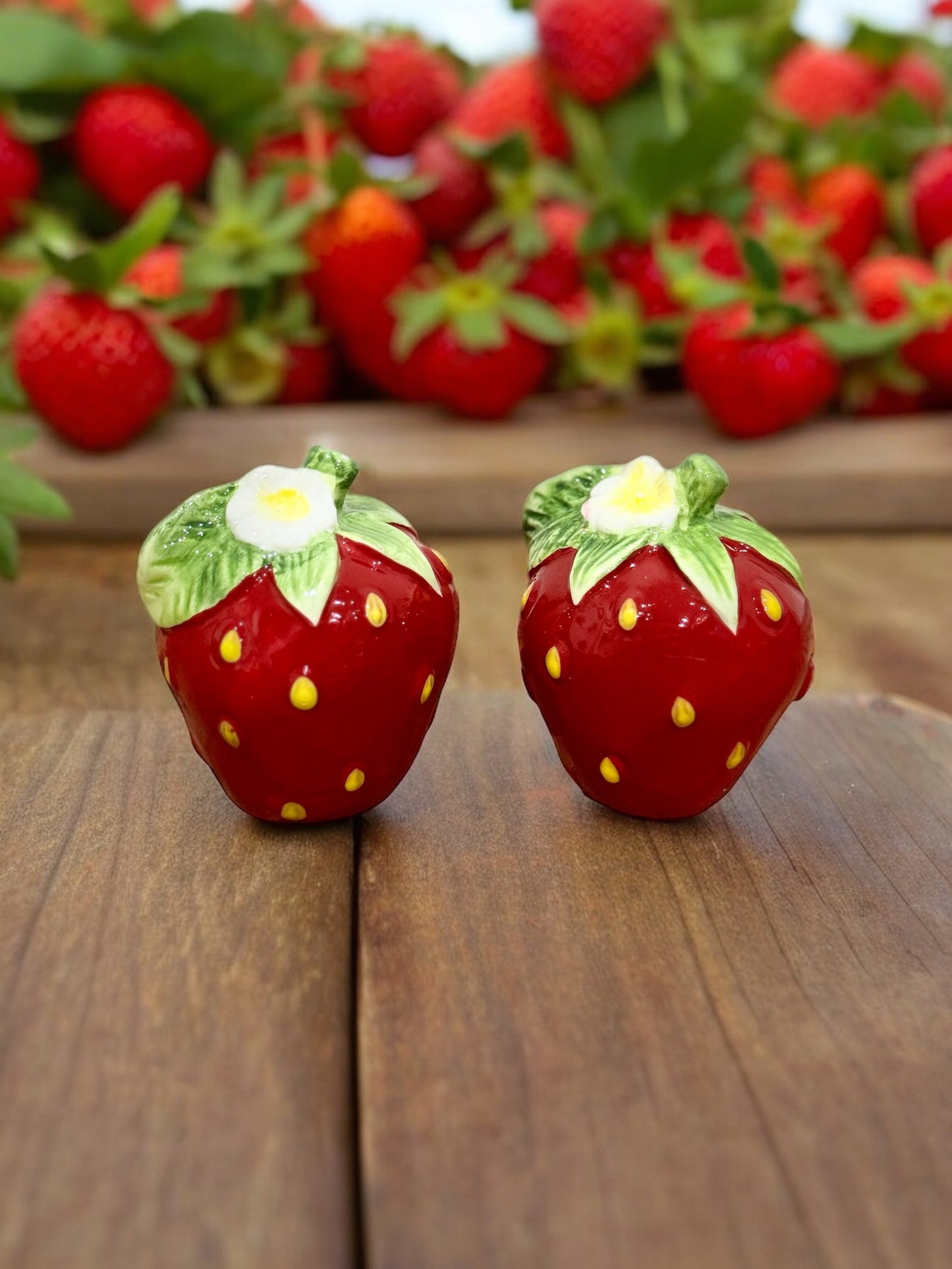 Salero y pimentero Fresas