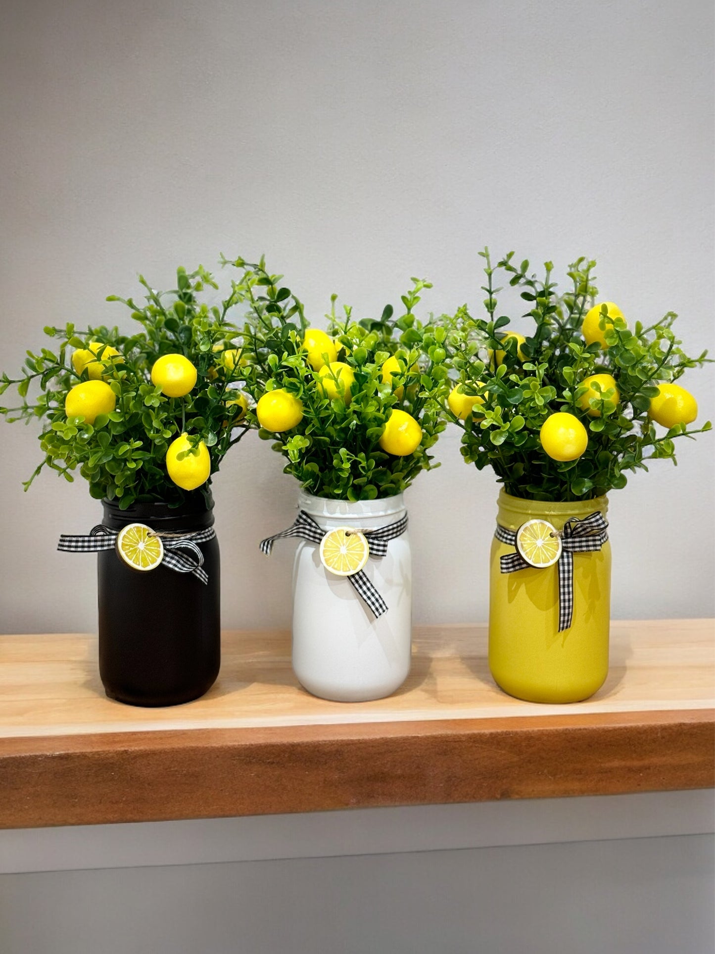 Juego mason jars limones