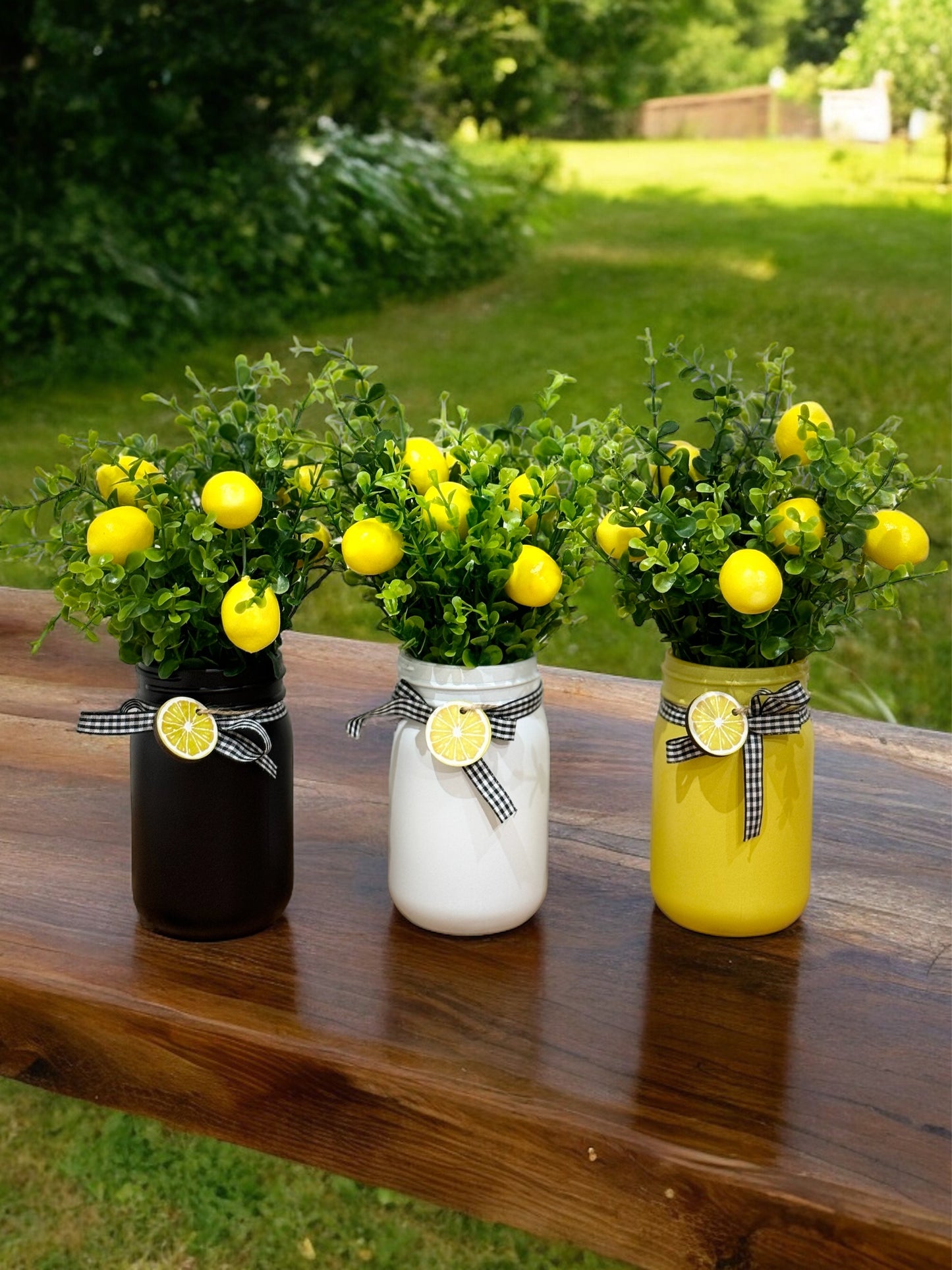 Juego mason jars limones